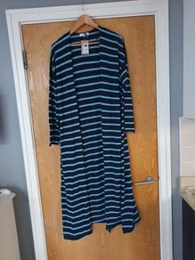 Gallery Aurora Stripe Long Cardigan. . Size  XL -18.    B.N.W.T