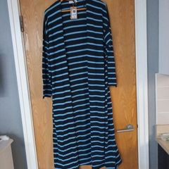 Gallery Aurora Stripe Long Cardigan. . Size  XL -18.    B.N.W.T