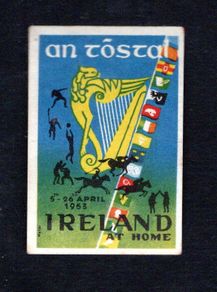 1953 Ireland An Tostal Ireland at Home 5th-26th April 1953 publicity label mint.