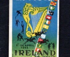 1953 Ireland An Tostal Ireland at Home 5th-26th April 1953 publicity label mint.