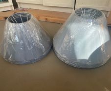 10 lampshades silver grey
