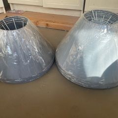 10 lampshades silver grey