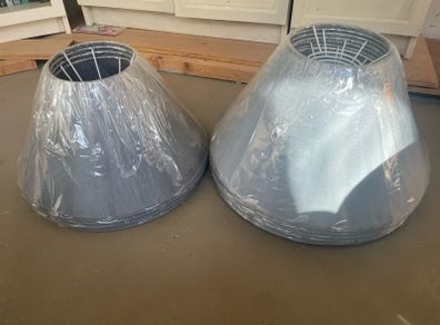 10 lampshades silver grey