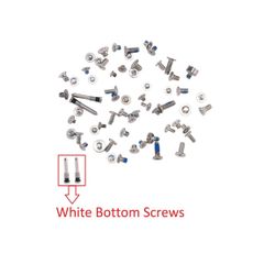 For iPhone X Full Complete Screw Set Repair Fix With 2 White Bottom Screws New - FHT35IPFC