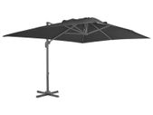 Cantilever Umbrella with Aluminium Pole 4x3 m Black