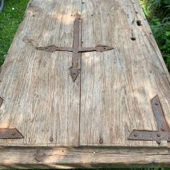 Mexican solid Wood coffee table made from church door