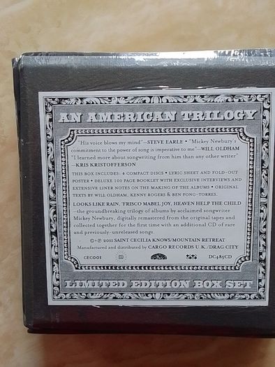 Mickey Newbury 4CD Boxset  - An American Trilogy  (NEW)