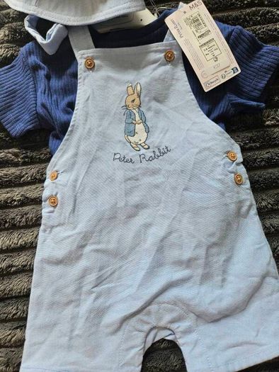 M&S Peter Rabbit Dungarees Set with Hat