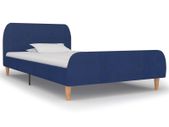 Bed Frame Blue Fabric 90x190 cm