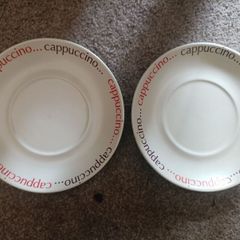 2 small coffee plates