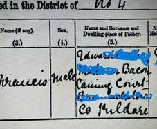 Francis Bacon - Birth Certificate - Irish Artist - Free Postage