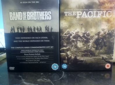 Band Of Brothers + The Pacific Dvd Boxsets Hbo War Drama