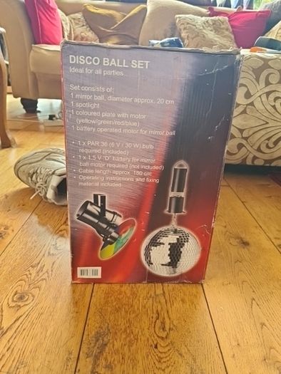 Disco ball and light