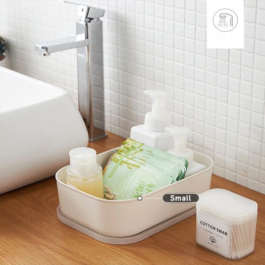 White Plastic Storage Box with Handles and Lids Set