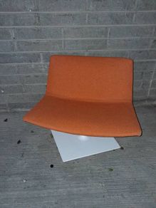 Plush orange chair