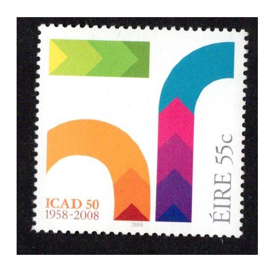 2008 Ireland 50th Anniversary of the Institute of Creative Advertising and Design Commemorative Stamp Mint Never Hinged (MNH)