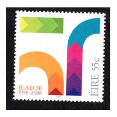 2008 Ireland 50th Anniversary of the Institute of Creative Advertising and Design Commemorative Stamp Mint Never Hinged (MNH)