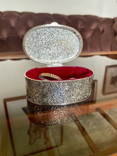 VGC Silver Plated Jewellery Box Mid 20th Century