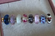 Pandora various charms murano glass/sterling silver very good condition 15e each charm