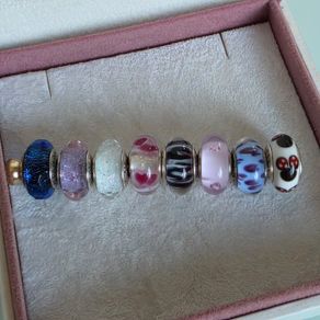 Pandora various charms murano glass/sterling silver very good condition 15e each charm