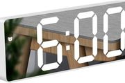 NEW SALE | LED Digital Mirror Alarm Clock with Temperature &amp; Date Calendar for Bedside, Bedroom, Office, Snooze, Adjustable Brightness