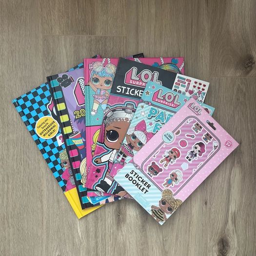 Bundle of 6 LOL Surprise Activity & Sticker Books + Sticker Booklet