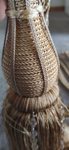 4 Extra Large Heavy Luxury Beaded Gold Curtain Tassel Tiebacks
