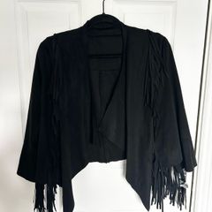 Fringe cropped jacket
