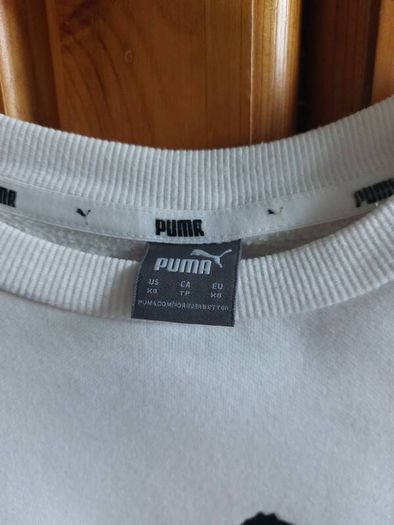 Ladies White Puma Sweatshirt  XS