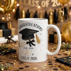 Personalised Graduation Mug - Add Any Name - Class of 2026