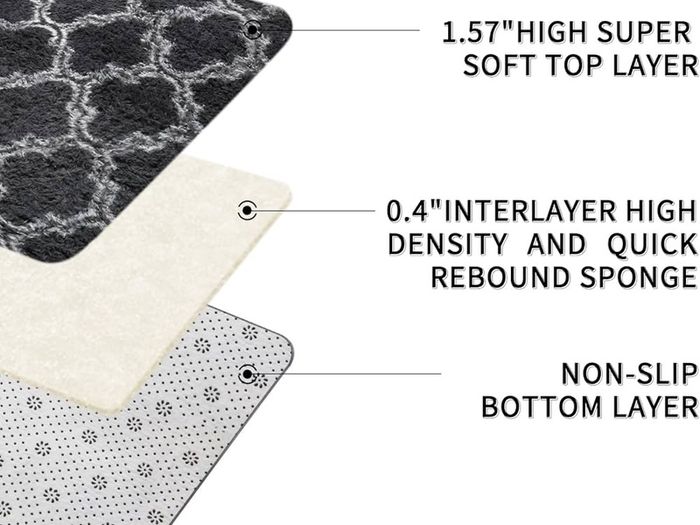 FREE EXPRESS SHIPPING Rugs Living Room 120x160cm, Grey Area Rugs for Bedroom, Washable Anti Slip Extra Large Shaggy Soft Rug Fluffy Modern Floor Carpets Mat Beside Rugs for Kids Living Room