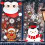 385 Pcs Christmas Window Stickers 10 Sheets Double-Sides Xmas Window Decorations/Santa Clings for Office Christmas Themed Party Image 4
