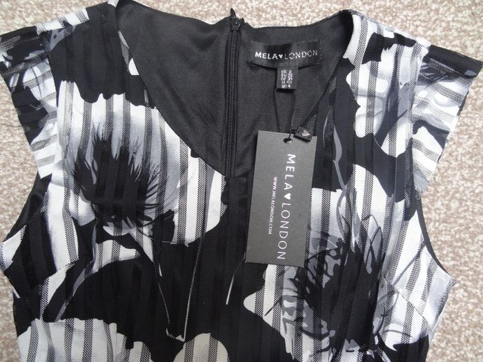 BNWT Ladies dress black and white floral Uk8