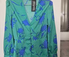 green and blue shirt size 8
