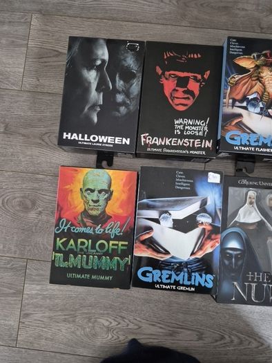 neca horror figs for sale,annabelle,gremlins,mummy,halloween,frankenstein,jason,nun