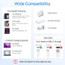 USB C to USB C Cable, 60W PD Fast Charging 3.3FT, 90 Degree Right Angle USB C Cable, Flat Charger Cord for iPhone 15, Samsung Galaxy, MacBook, iPad, Steam Deck, Nintendo Switch - New Image 2