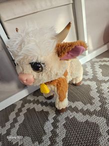 FurReal Plush Toy Interactive Pet Maggie the Feed & Follow Cow