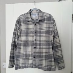 NN07 (No Nationality) Men's Grey Check Shirt - size large