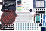 NEW SALE | UNO R3 Project Super Starter Kit Compatible with Arduino IDE with Tutorial, 5V Relay, UNO R3 Board, Power Supply Module, Servo Motor, Prototype Expansion Board