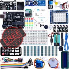 NEW SALE | UNO R3 Project Super Starter Kit Compatible with Arduino IDE with Tutorial, 5V Relay, UNO R3 Board, Power Supply Module, Servo Motor, Prototype Expansion Board