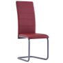 Cantilever Dining Chairs 4 pcs Red Faux Leather Image 7