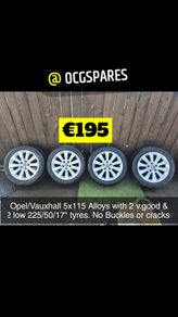 Various Opel / Vaxhaul, 5x115 Alloy Wheels / Steel Wheel & Space Savers - 16" 17" 18" @ OCG