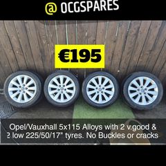 Various Opel / Vaxhaul, 5x115 Alloy Wheels / Steel Wheel & Space Savers - 16" 17" 18" @ OCG