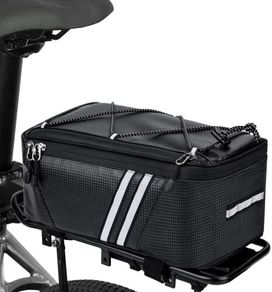Bicycle Rear Seat Bag MTB Bike Rack Bag Trunk Pannier Cycling Large Capacity Waterproof Travel Bike Bag With Rain Cover