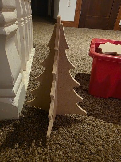 wooden xmas tree