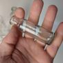 160 - Set of 5 Vintage Clear Glass Decorative Collectible Cork Top Bottles Image 10