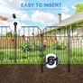 Garden Fencing,19 Pcs Temporary Fencing Animal Fence Barrier, Decorative Metal Fencing Image 9