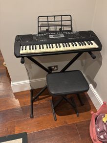 keyboard and stool