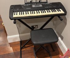 keyboard and stool