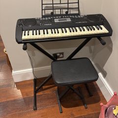 keyboard and stool